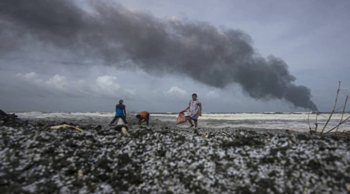 Fire on ship