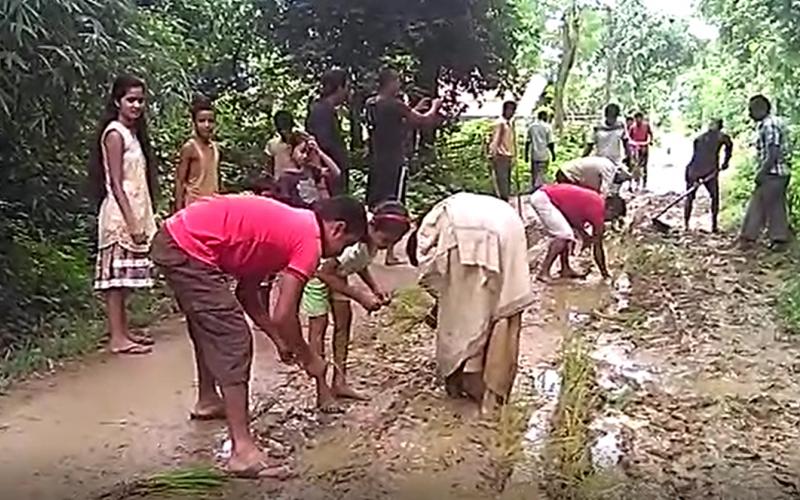ভূঁই ৰুই ৰাইজৰ প্ৰতিবাদ