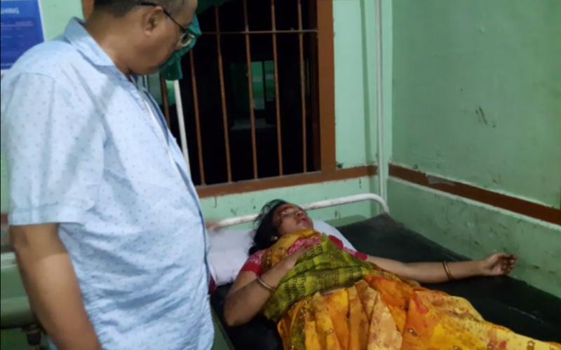 তামুলপুৰ-ভূটান পথত পথ দুৰ্ঘটনাত আহত মহিলা
