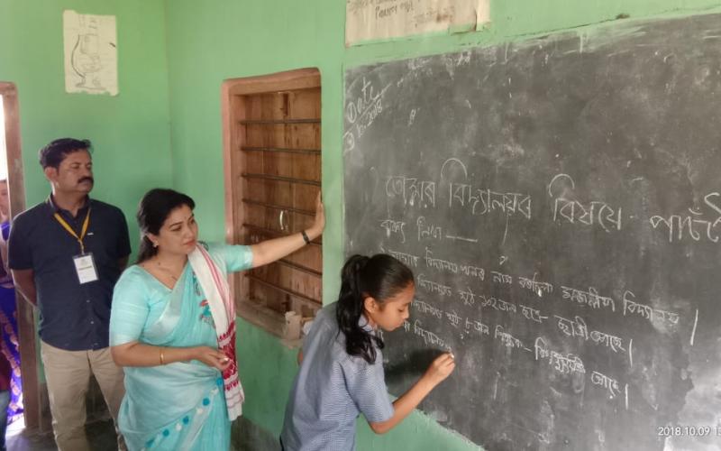 দ্বিতীয় পৰ্যায়ৰ গুণোৎসৱত শিক্ষয়িত্রীৰ ৰূপত বিধায়িকা আঙুৰলতা ডেকা