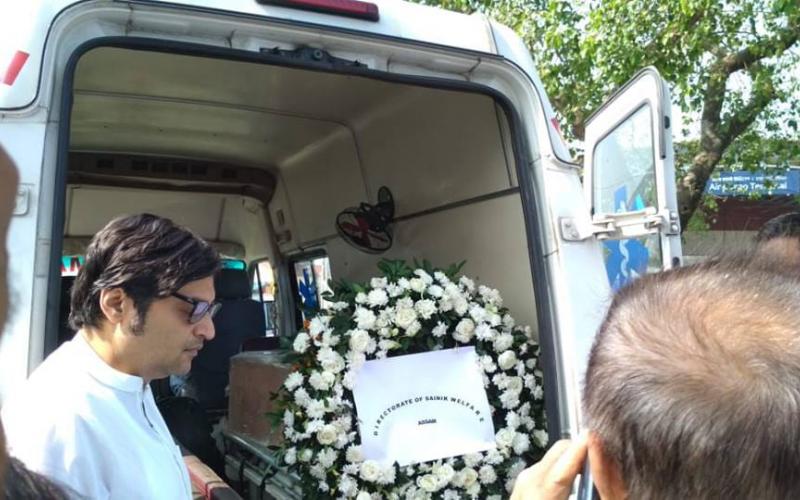 গুৱাহাটীত উপস্থিত কৰ্ণেল মনোৰঞ্জন গোস্বোমীৰ নশ্বৰদেহ : বিয়লি ভূতনাথত অন্তিম সংস্কাৰ
