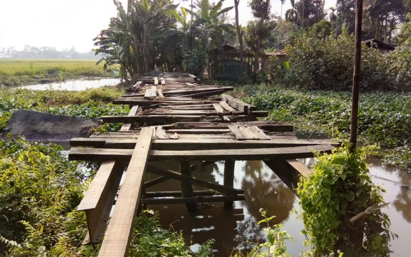 গহপুৰত গ্ৰামোন্নয়নৰ নমুনা : যাতায়াতত দীৰ্ঘদিনীয়া যাতনা মুঢ়ানি গাঁৱৰ ৰাইজৰ