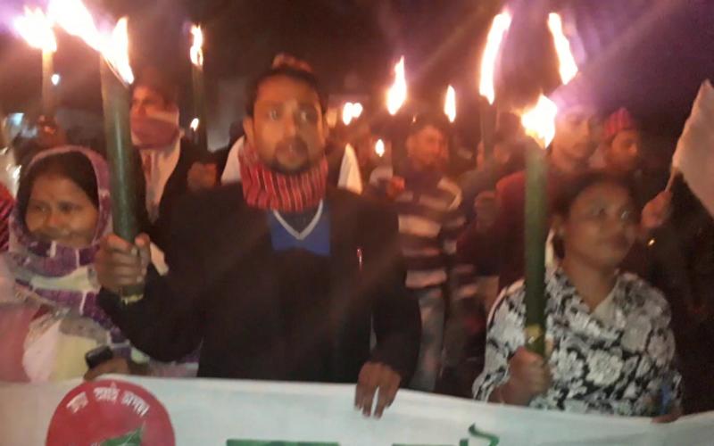 নাগৰিকত্ব সংশোধনী বিধেয়ক বাতিলৰ দাবী, মাজুলীত ছাত্ৰ সন্থাৰ জোঁৰ সমদল