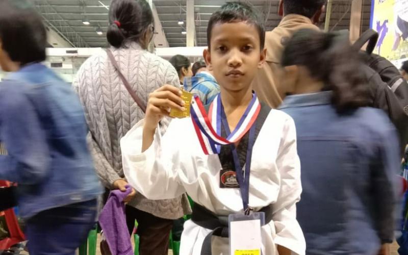 আন্তঃৰাষ্ট্ৰীয় ছাব জুনিয়ৰ টাইকোৱানডোত অসমৰ নিহাৰ পাঠকৰ সোণৰ পদক