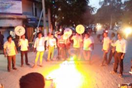 মাজুলীত বিজেপি সভাপতি ৰঞ্জিত দাসৰ প্ৰতিকৃতি দাহ
