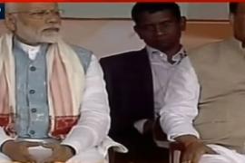চাংসাৰিত উপস্থিত প্ৰধান মন্ত্ৰী : মঞ্চৰ পৰাই আধাৰশিলা স্থাপন কেইবাটাও প্ৰকল্পৰ